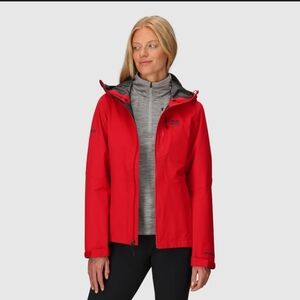 Outdoor Research Women's Aspire 3L Rain Jacket - Lingonberry - Size Medium